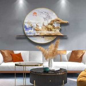 Tranh phù điêu treo tường trang trí phòng khách hiện đại cao cấp Mã PĐ05