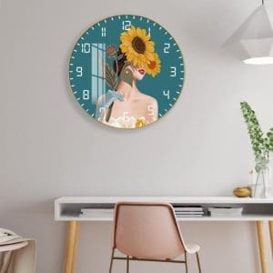 Tranh đồng hồ tròn treo tường Mã DHT01