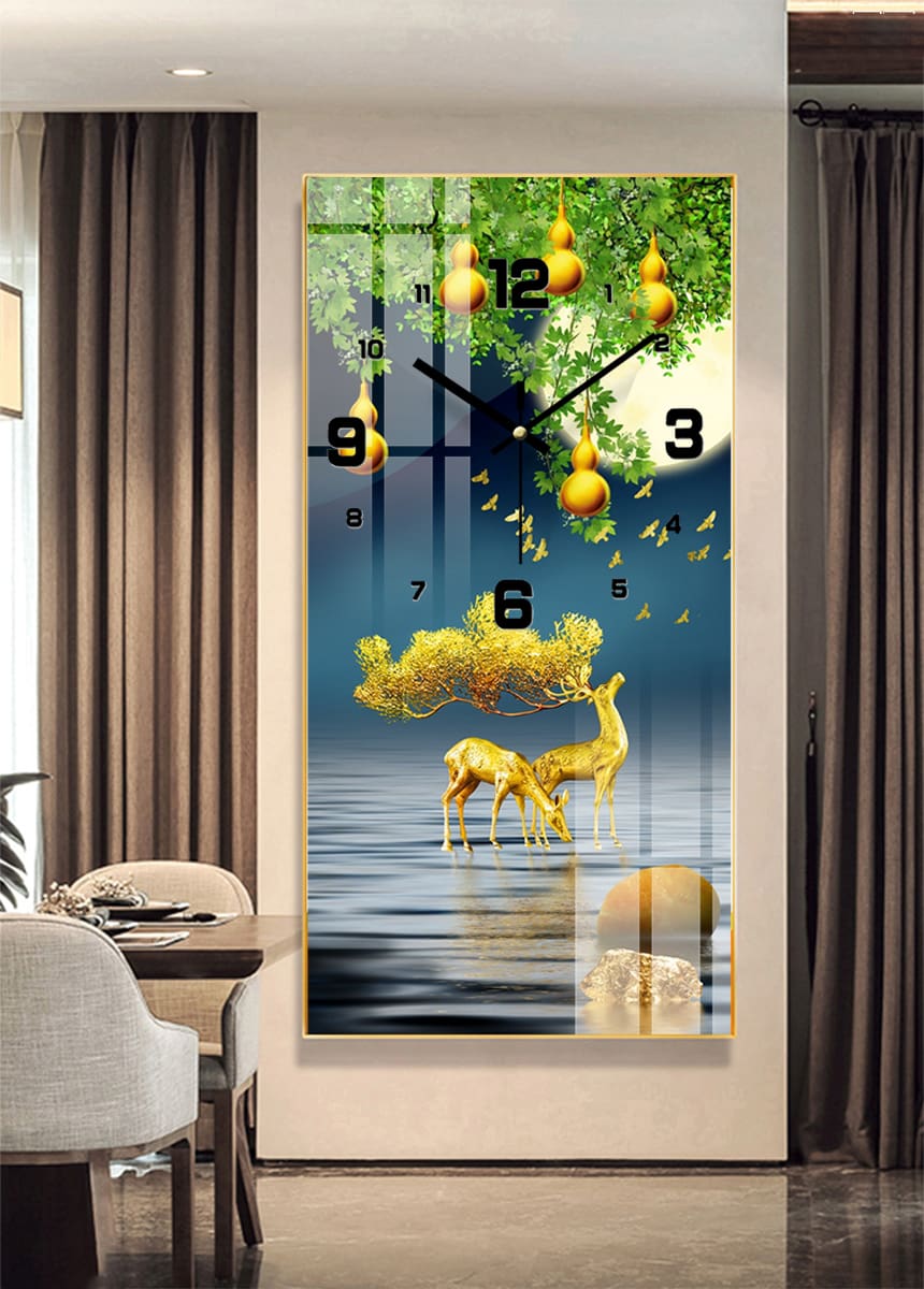 Tranh đồng hồ treo tường Mã TDH018