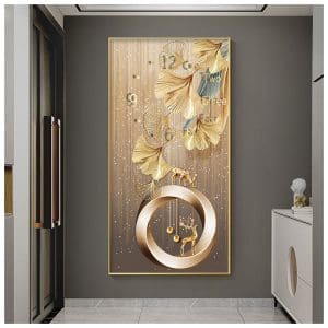 Tranh đồng hồ hiện đại treo tường Mã TDH050