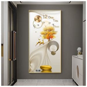 Tranh đồng hồ treo tường hiện đại TDH065