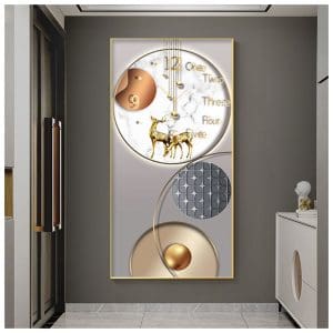 Tranh đồng hồ hiện đại treo tường Mã TDH061