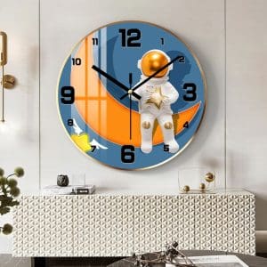 Tranh đồng hồ tròn treo tường hiện đại DHT030