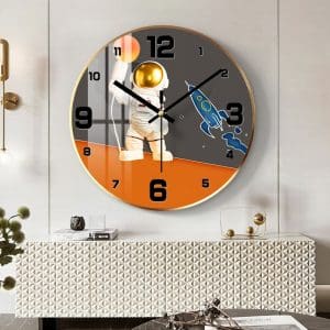 Tranh đồng hồ tròn treo tường hiện đại DHT031