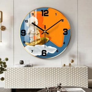 Tranh đồng hồ tròn treo tường hiện đại DHT032