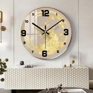 Tranh đồng hồ tròn treo tường nghệ thuật DHT034