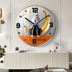 Tranh đồng hồ tròn treo tường hiện đại DHT037