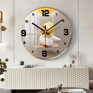 Tranh đồng hồ tròn treo tường hiện đại DHT038
