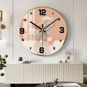 Tranh đồng hồ tròn treo tường hiện đại DHT039