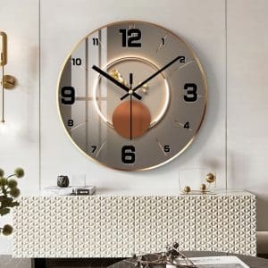 Tranh đồng hồ tròn treo tường nghệ thuật DHT042