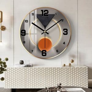 Tranh đồng hồ tròn treo tường nghệ thuật DHT043