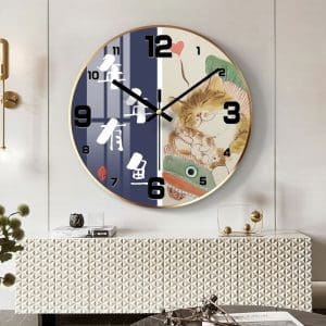 Tranh đồng hồ tròn treo tường nghệ thuật DHT044