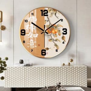 Tranh đồng hồ tròn treo tường nghệ thuật DHT045