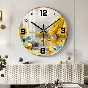 Tranh đồng hồ tròn thuận buồm xuôi gió treo tường Mã DHTB06