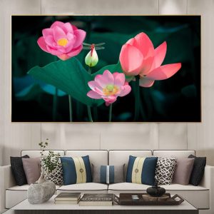 Tranh Hoa Sen Treo Tường Phòng Khách THS10