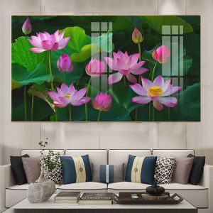 Tranh Hoa Sen Treo Tường Phòng Khách THS09