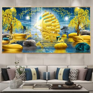 Tranh  Thuận Buồm Xuôi Gió treo phòng khách TB18