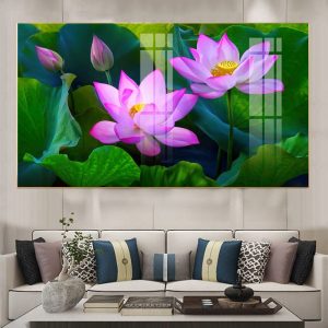 Tranh Hoa Sen Treo Tường Phòng Khách THS07