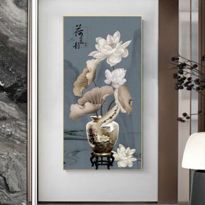 Tranh Hoa Sen Treo Tường Phòng Khách THS22