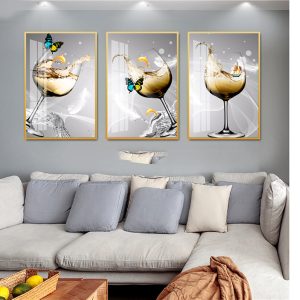 Tranh Bộ Cốc Ly Treo Phòng Khách PA12