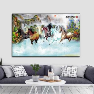 Tranh Mã Đáo Thành Công Treo Phòng Khách MD05