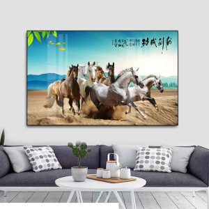 Tranh Mã Đáo Thành Công Treo Phòng Khách MD07