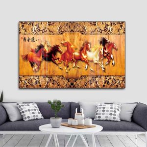 Tranh  Mã Đáo Thành Công Treo Tường Phòng Khách MD09