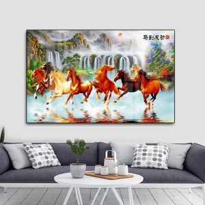 Tranh Mã Đáo Thành Công Treo Phòng Khách MD15