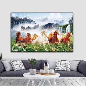 Tranh Mã Đáo Thành Công Treo Phòng Khách MD16