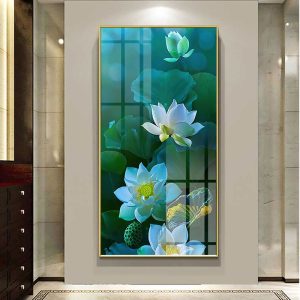 Tranh Hoa Sen Treo Tường Phòng Khách THS19