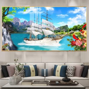 Tranh Thuận Buồm Xuôi Gió treo phòng khách TB03