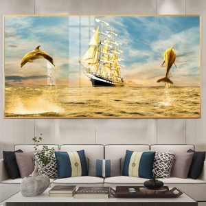 Tranh Thuận Buồm Xuôi Gió treo phòng khách TB04