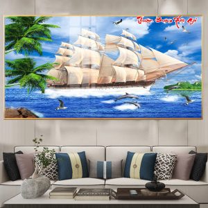 Tranh Thuận Buồm Xuôi Gió treo phòng khách TB05