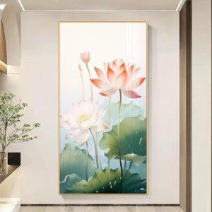 Tranh Hoa Sen Treo Tường Phòng Khách THS16