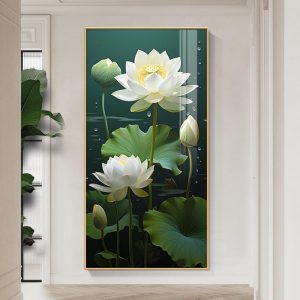 Tranh Hoa Sen Treo Tường Phòng Khách THS15