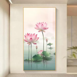 Tranh Hoa Sen Treo Tường Phòng Khách THS14