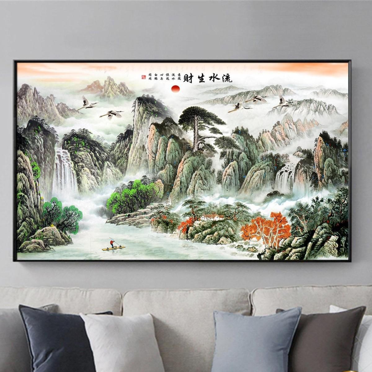 Tranh Phong Cảnh Thủy Mặc Treo Tường TM05