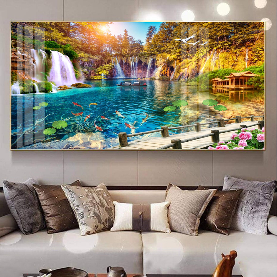 Tranh Sơn Thủy Hữu Tình Treo Phòng Khách SHT23