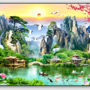 Tranh Sơn Thủy Hữu Tình Treo Phòng Khách SHT10