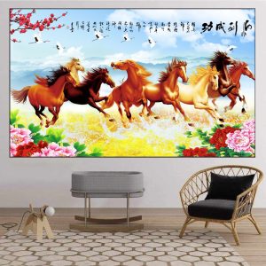 Tranh Mã Đáo Thành Công Treo Tường Phòng Khách MD19