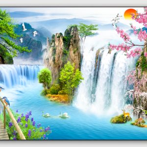 Tranh Sơn Thủy Hữu Tình Treo Phòng Khách SHT12