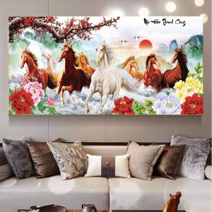 Tranh Mã Đáo Thành Công Treo Phòng Khách MD31