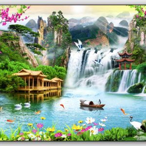 Tranh Sơn Thủy Hữu Tình Treo Phòng Khách SHT13