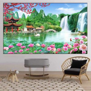 Tranh Sơn Thủy Hữu Tình Treo Phòng Khách SHT07