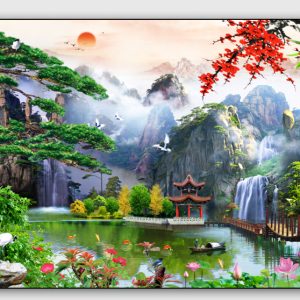 Tranh Sơn Thủy Hữu Tình Treo Phòng Khách SHT15