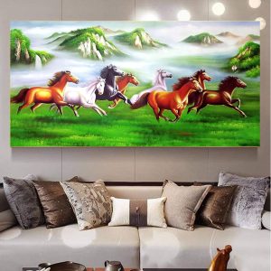 Tranh  Mã Đáo Thành Công Treo Tường Phòng Khách MD32