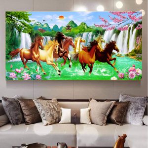 Tranh Mã Đáo Thành Công Treo Tường Phòng Khách MD33