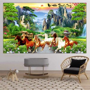 Tranh Treo Tường Mã Đáo Thành Công Treo Phòng Khách MD22