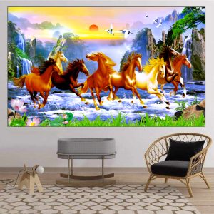 Tranh  Mã Đáo Thành Công Treo Tường Phòng Khách MD23