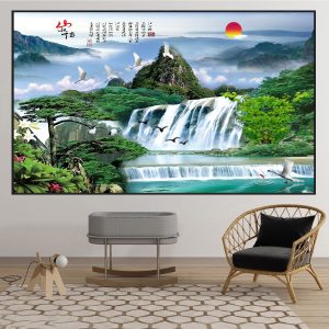 Tranh Sơn Thủy Hữu Tình Treo Phòng Khách ST25
